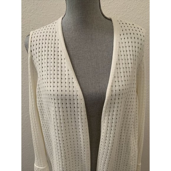 Lane Bryant Open Cardigan Sweater Plus 18 20 Cold Shoulder Bell Sleeves - Picture 2 of 10